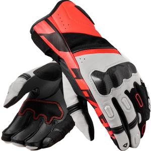 Revit RSR 5 Motorradhandschuhe weiß-fluoreszierend rot