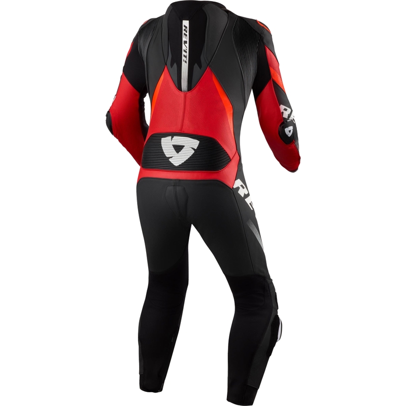 Revit One Piece Hyperspeed 3 Motorradanzug Schwarz-Fluoreszierendes Rot