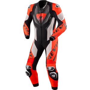 Revit One Piece Hyperspeed 3 Motorradanzug Hellgrau-Fluoreszierendes Rot