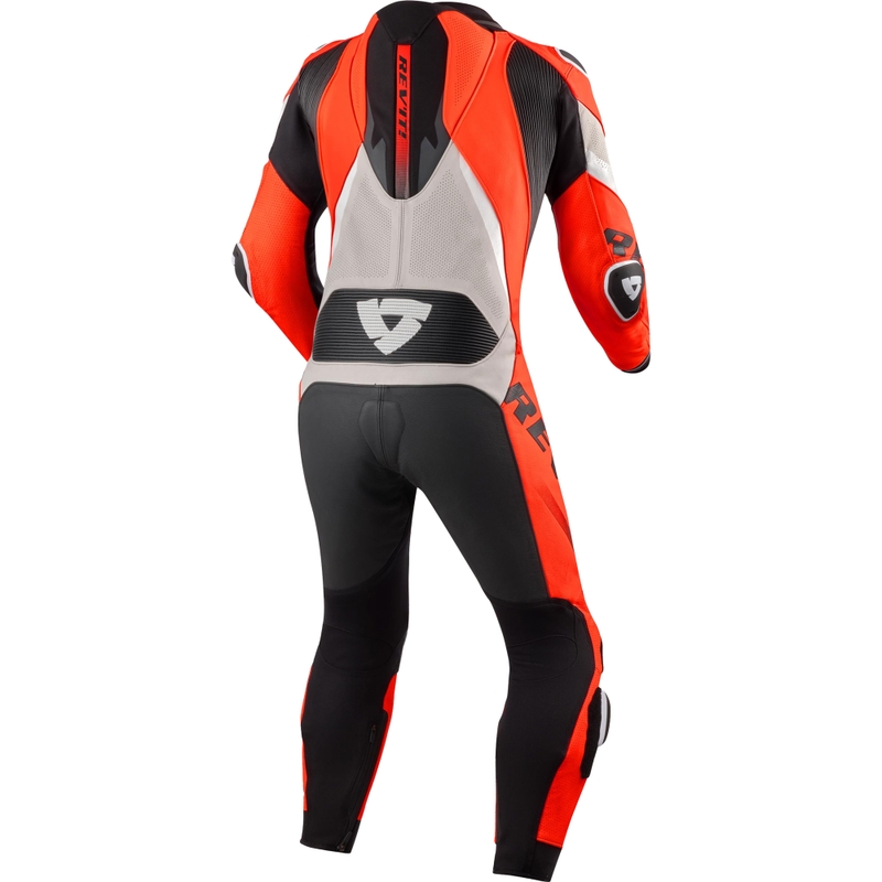Revit One Piece Hyperspeed 3 Motorradanzug Hellgrau-Fluoreszierendes Rot