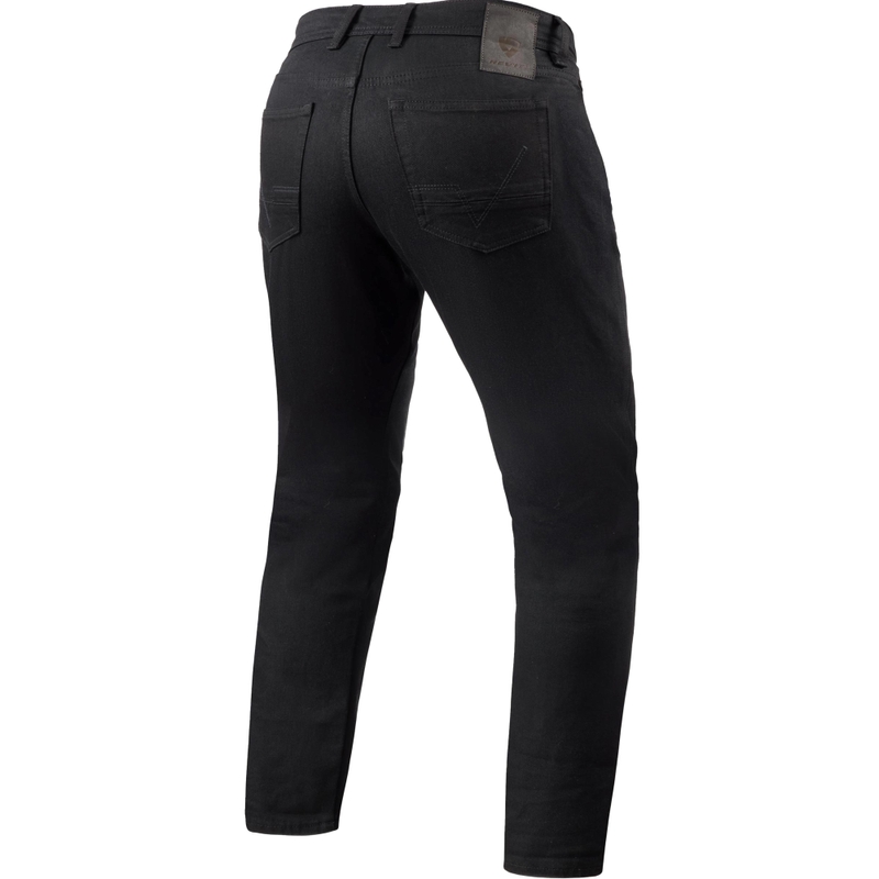 Revit Keegan Tapered Extra Cropped Motorcycle Jeans Schwarz