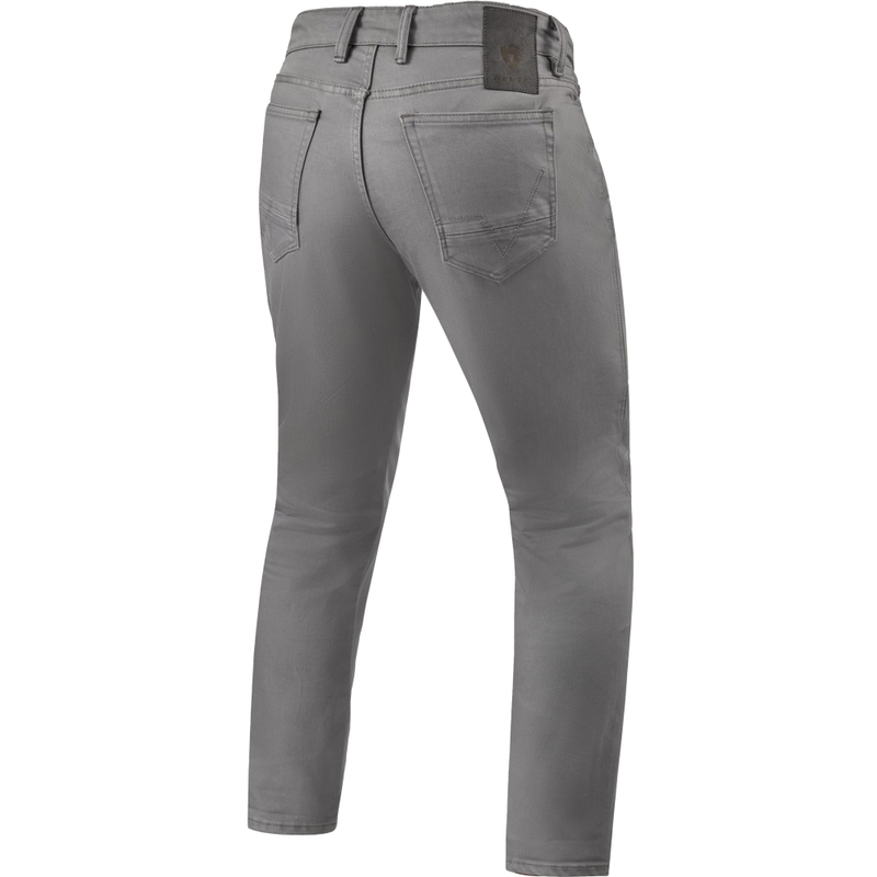 Revit Jamison Slim Extra Cropped Motorcycle Jeans Grau