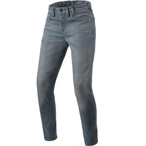 Revit Carlin SK Extra Cropped Motorcycle Jeans Washed Medium Grey