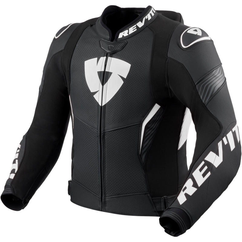Revit Argon 3 PRO Leder-Motorradjacke schwarz-weiß