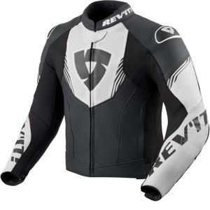 Revit Argon 3 Leder-Motorradjacke schwarz-weiß