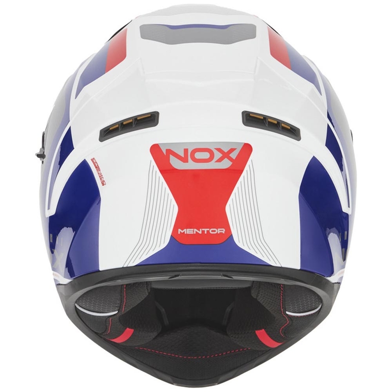Integralhelm NOX N402 Mentor weiß-blau-rot