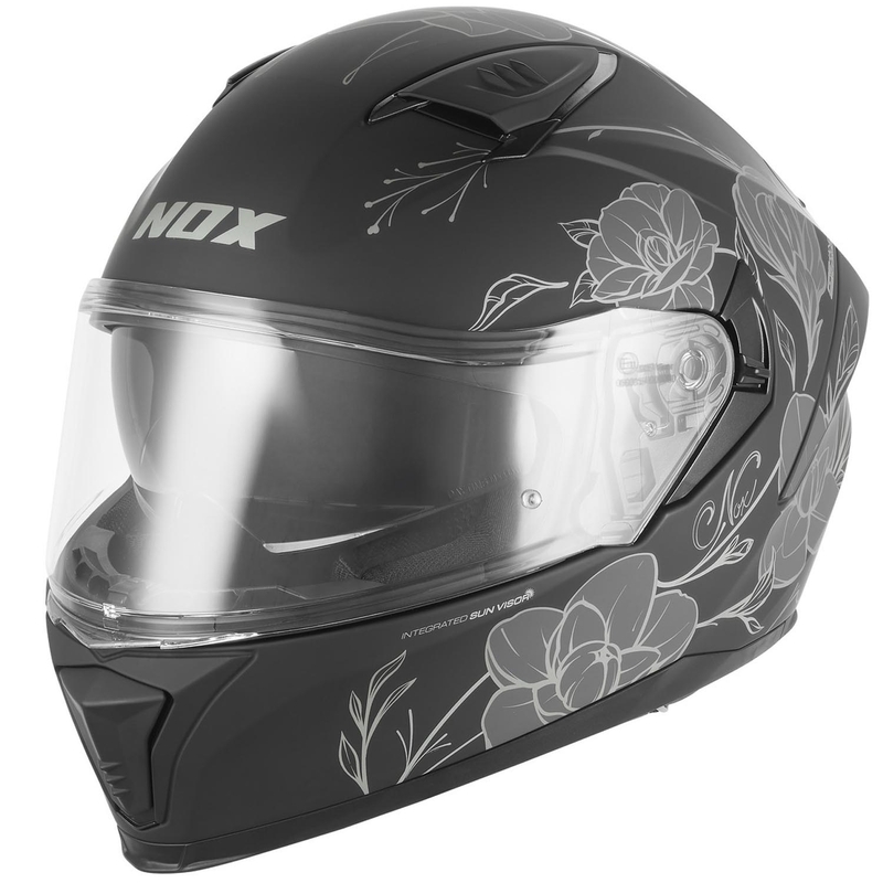 Integralhelm NOX N402 Spring, matt schwarz-silber