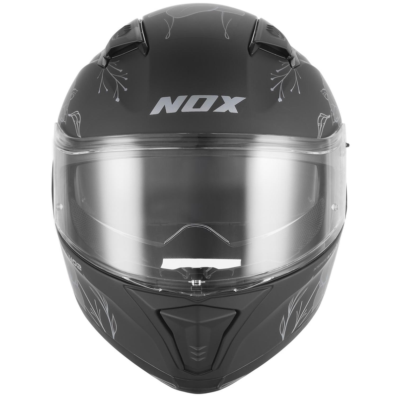 Integralhelm NOX N402 Spring, matt schwarz-silber