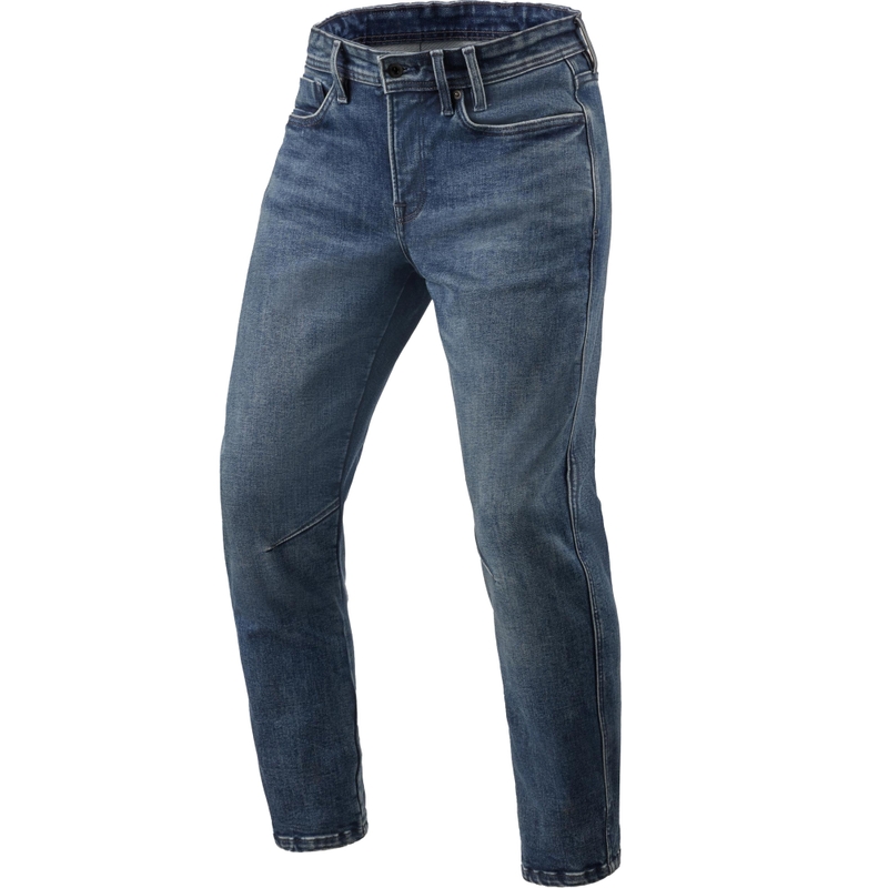Revit Detroit 3 Tapered Classic Motorcycle Jeans Washed Dark Blue