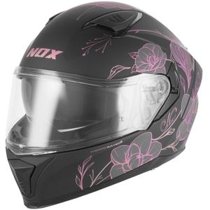 Integralhelm NOX N402 Spring, matt schwarz-rosa