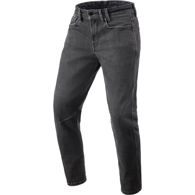 Revit Detroit 3 Tapered Classic Motorcycle Jeans Dunkelschwarz