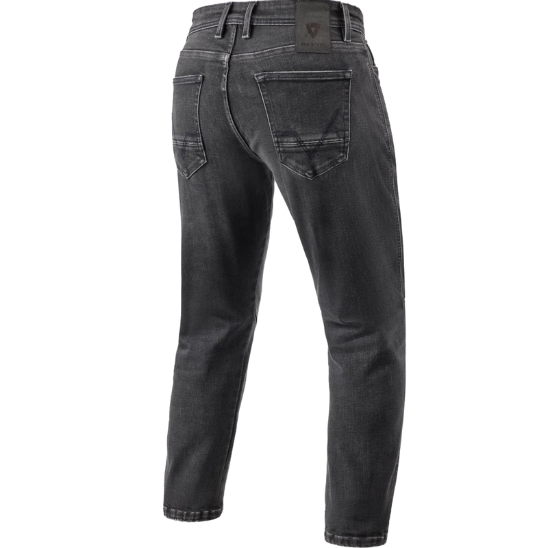 Revit Detroit 3 Tapered Classic Motorcycle Jeans Dunkelschwarz