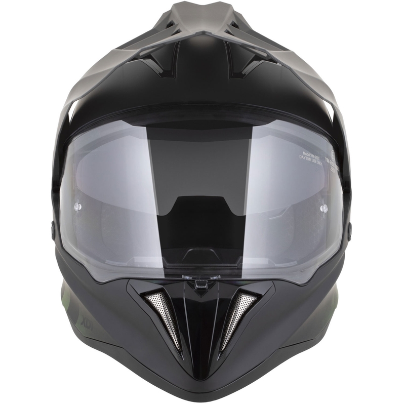 Enduro-Motorradhelm ZED XD1, matt schwarz-dunkelgrün