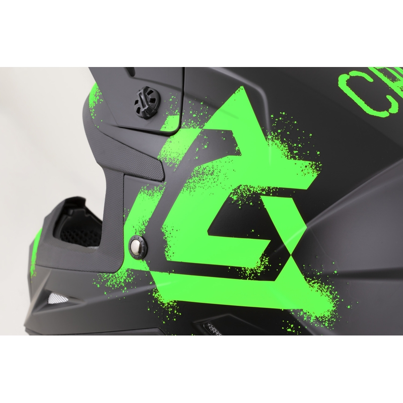 Cassida Cross Cup 2 Crew Motocross-Helm, matt schwarz-fluoreszierend grün