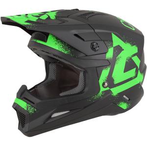 Cassida Cross Cup 2 Crew Motocross-Helm, matt schwarz-fluoreszierend grün