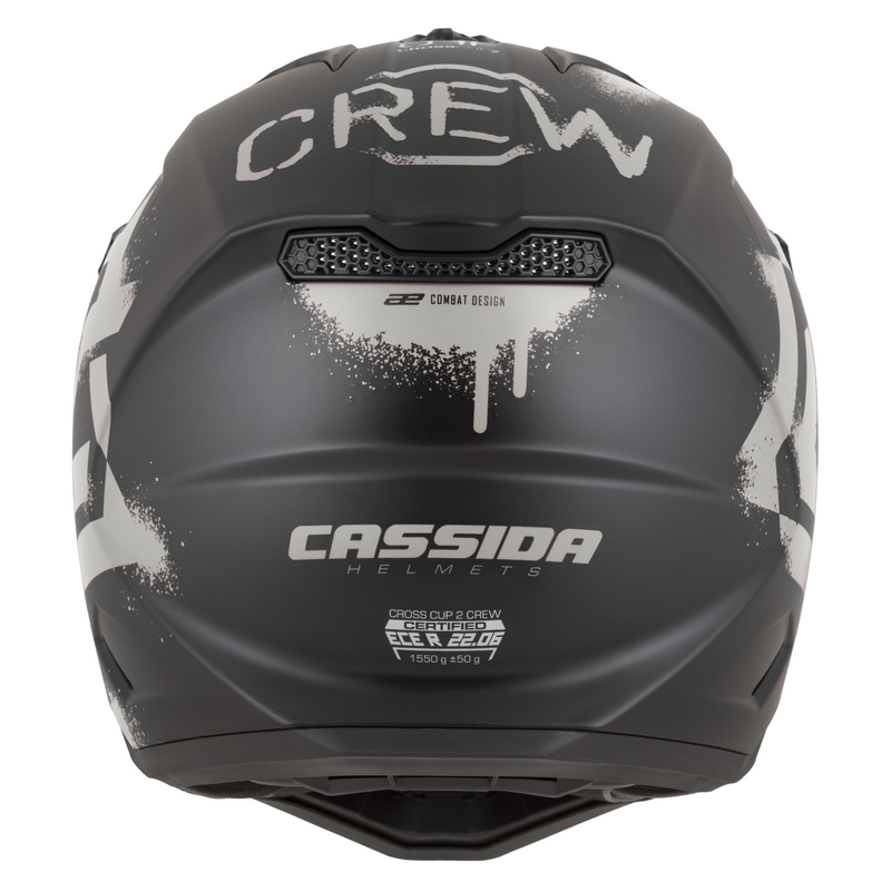 Cassida Cross Cup 2 Crew Motorrad-Motocrosshelm, matt schwarz-sand