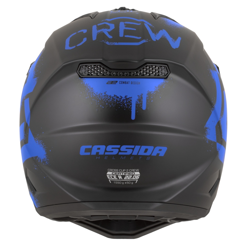 Cassida Cross Cup 2 Crew Motorrad-Motocrosshelm, matt schwarz-blau