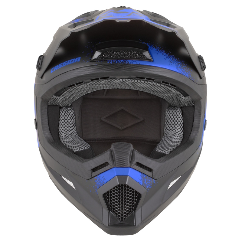 Cassida Cross Cup 2 Crew Motorrad-Motocrosshelm, matt schwarz-blau