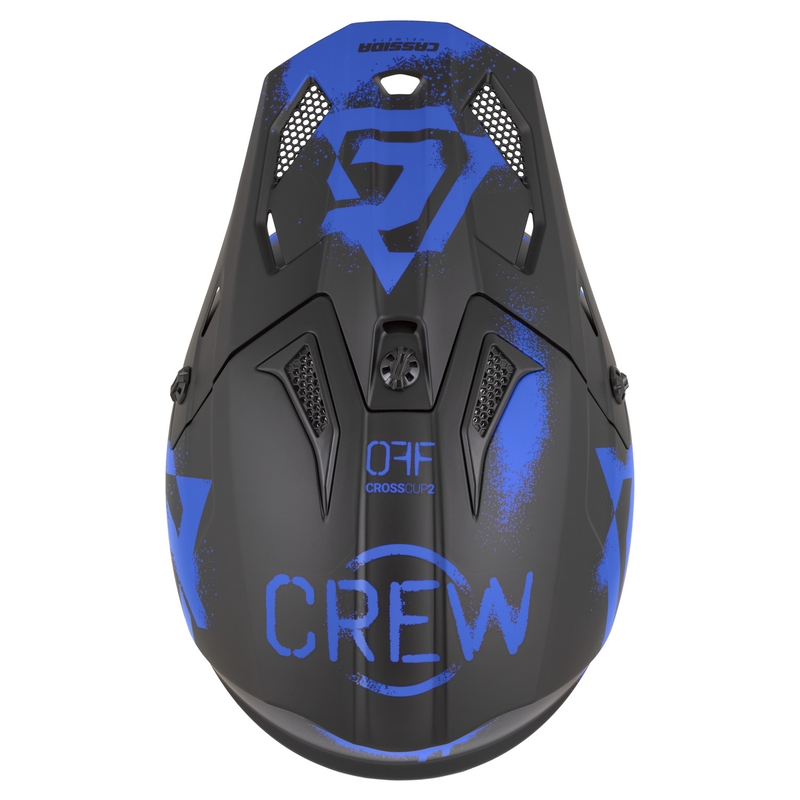 Cassida Cross Cup 2 Crew Motorrad-Motocrosshelm, matt schwarz-blau