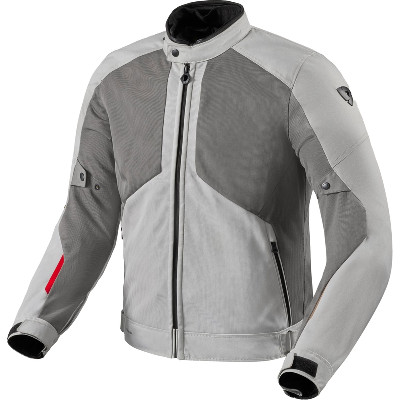 Revit Torque 3 H2O Motorradjacke hellgrau-rot