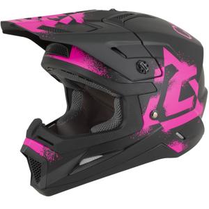 Kinder-Motocrosshelm Cassida Cross Cup 2 Crew Junior, matt schwarz-fluoreszierend pink