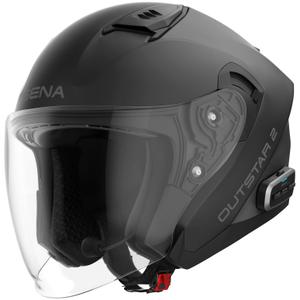SENA Outstar 2 offener Motorradhelm mit Headset, mattschwarz