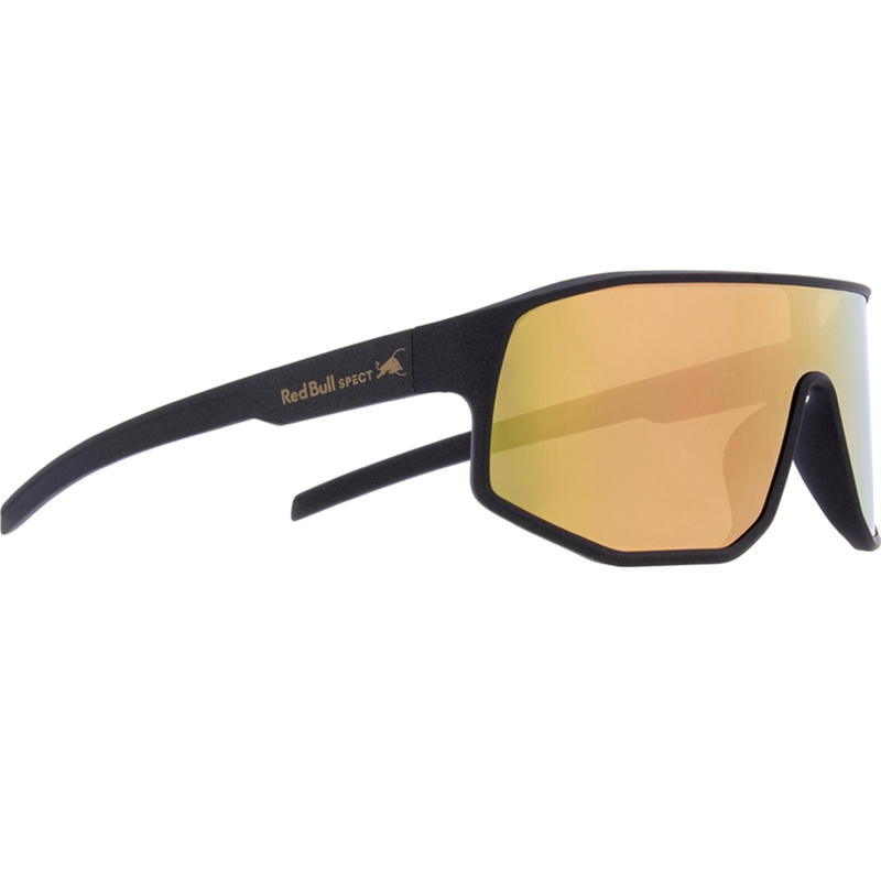 Red Bull Spect Dash Sonnenbrille, mattgrau mit grün-goldenen Gläsern