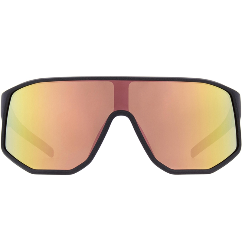 Red Bull Spect Dash Sonnenbrille, mattgrau mit grün-goldenen Gläsern
