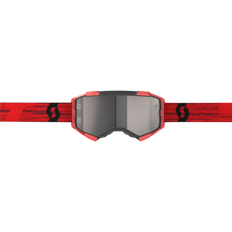 SCOTT Fury CH Motocross-Brille, dunkelrot mit silberverspiegeltem Plexiglas