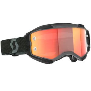 SCOTT Fury CH Motocross-Brille, schwarz-orange mit verspiegeltem Plexiglas