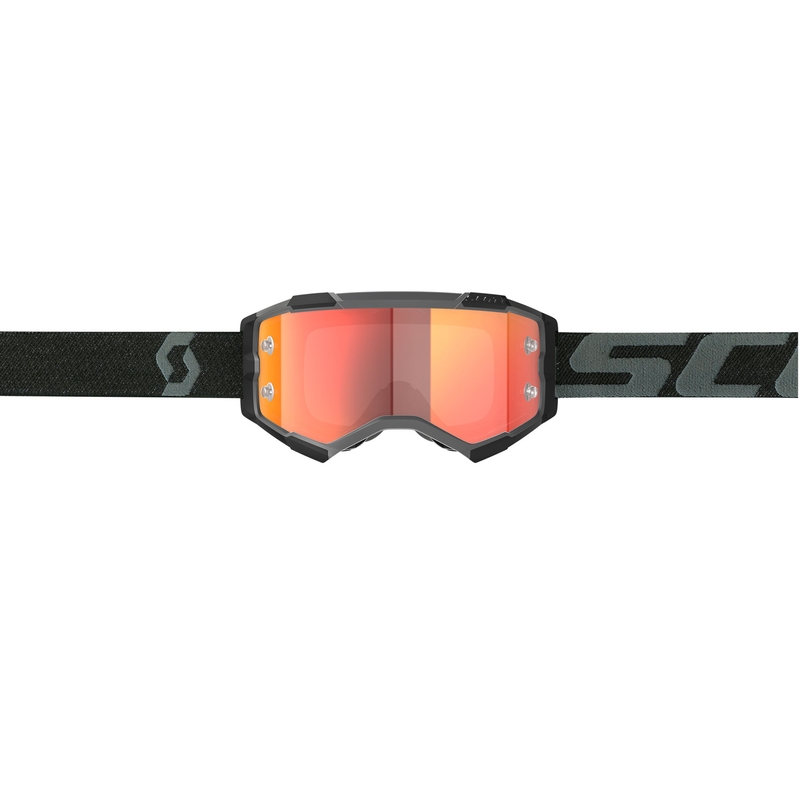 SCOTT Fury CH Motocross-Brille, schwarz-orange mit verspiegeltem Plexiglas