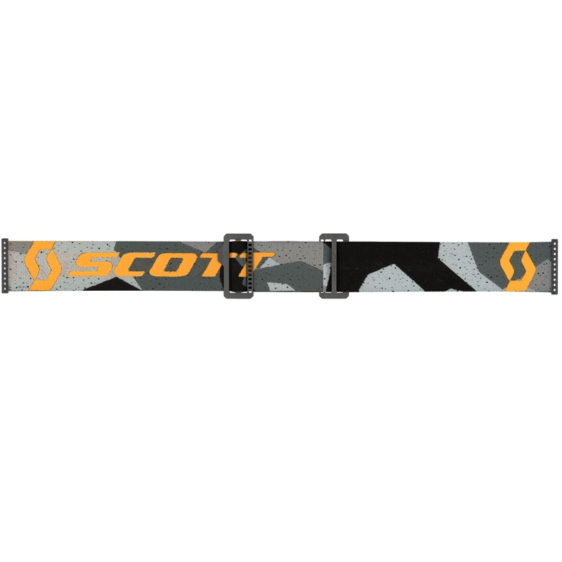 SCOTT Fury CH Motocross-Brille in Camouflage-Grau-Gelb mit silberverspiegeltem Plexiglas