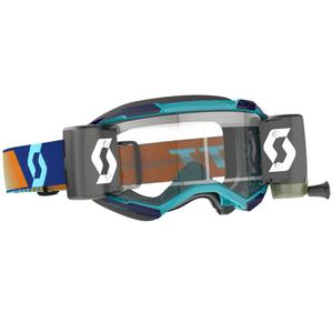 SCOTT Fury WFS Motocross-Brille, blau-orange mit klarem Plexiglas