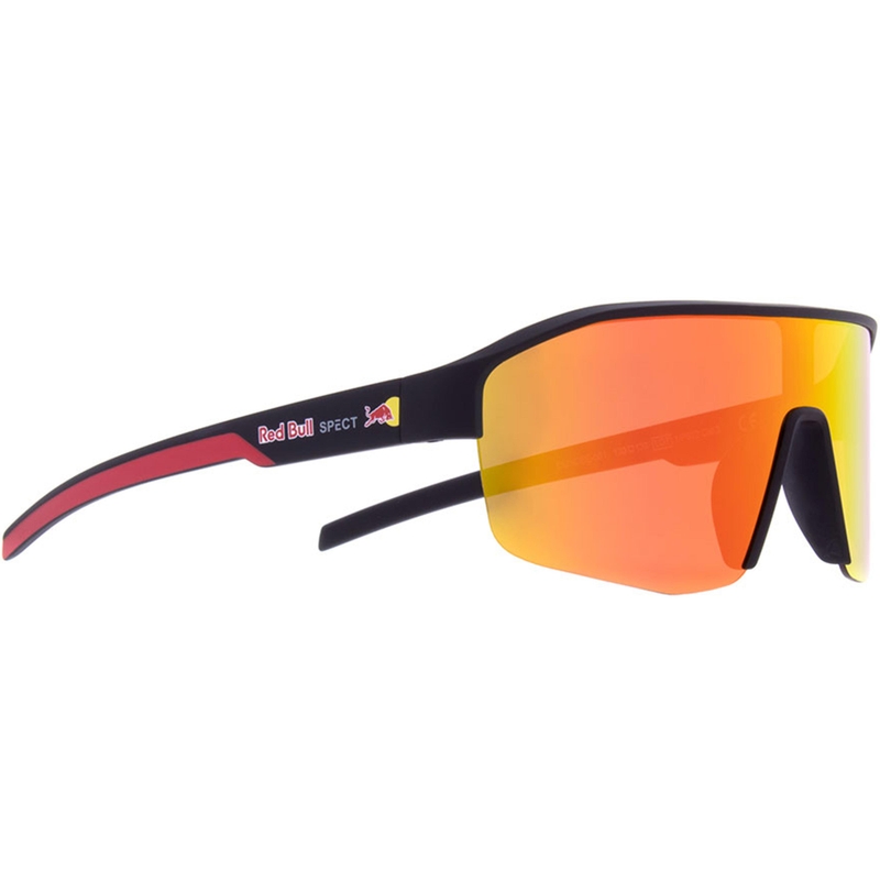 Red Bull Spect Dundee Sonnenbrille, schwarz mit orangefarbenen Gläsern