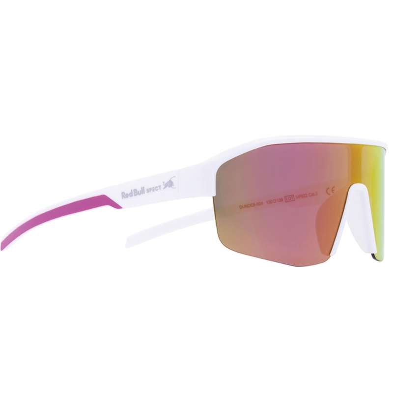 Red Bull Spect Dundee Sonnenbrille, weiß mit rot-gelben Gläsern