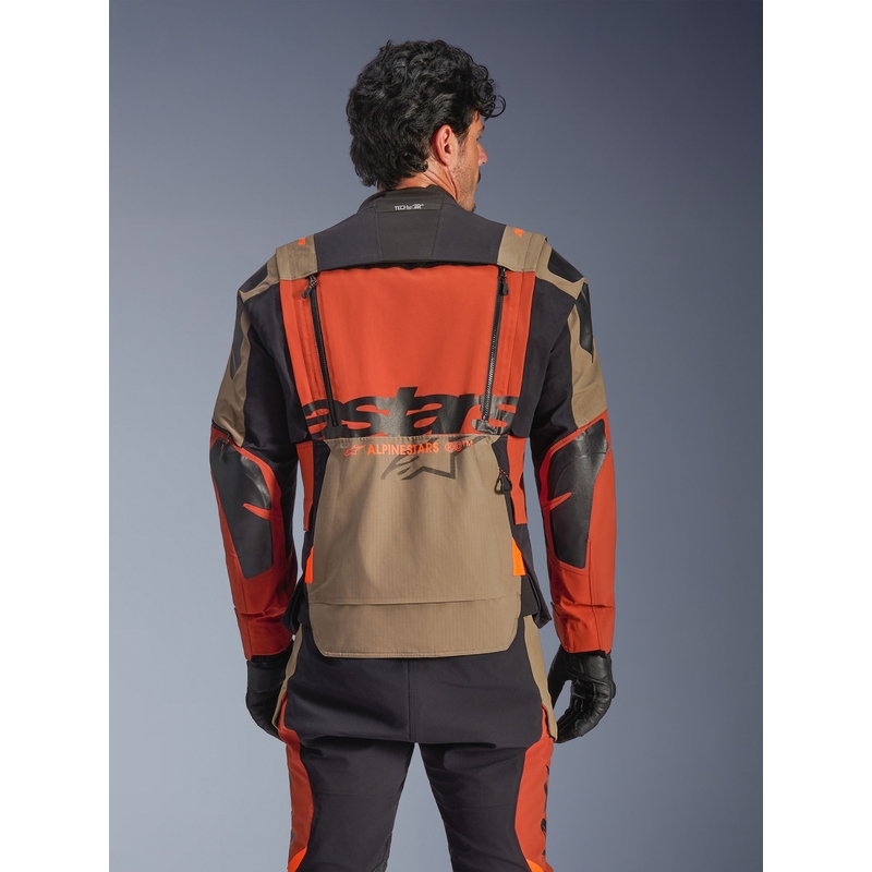 Alpinestars Halo PRO Drystar XF Motorradjacke, hellbraun-dunkelorange-schwarz
