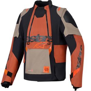 Alpinestars Halo PRO Drystar XF Motorradjacke, hellbraun-dunkelorange-schwarz