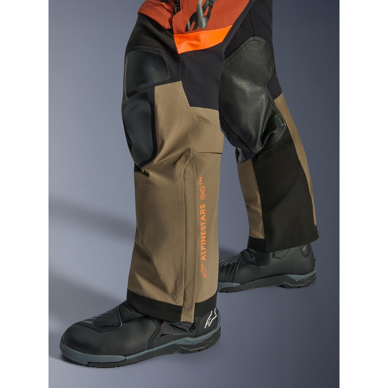 Alpinestars Halo PRO Drystar XF Motorradhose, hellbraun-dunkelorange-schwarz