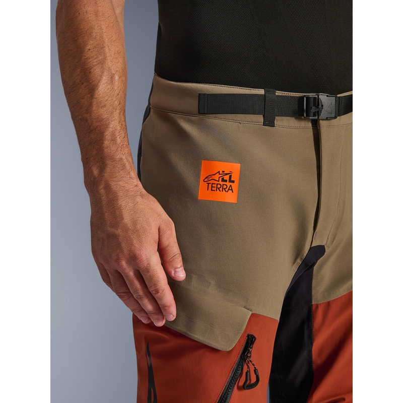 Alpinestars Halo PRO Drystar XF Motorradhose, hellbraun-dunkelorange-schwarz