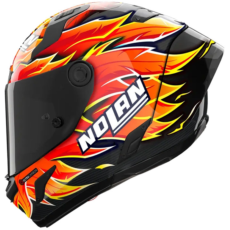 Integralhelm Nolan X-804 RS Ultra Carbon Replica Iannone 368 schwarz-rot-orange-gelb