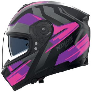 Integralhelm Nolan N80-8 Trittico 358, matt schwarz-rosa-anthrazit