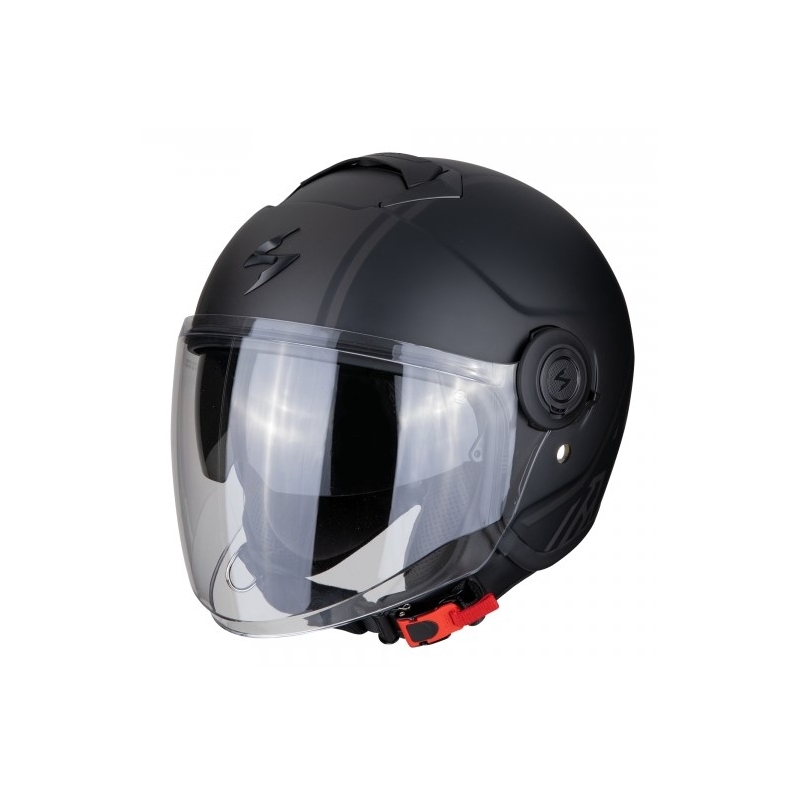 Offener Motorradhelm Scorpion EXO-CITY Avenue schwarz-silber
