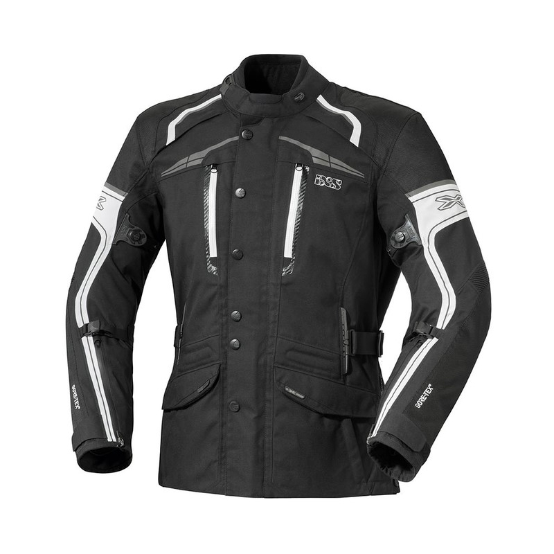 Damen iXS Montgomery Schwarz-Weiß-Motorradjacke
