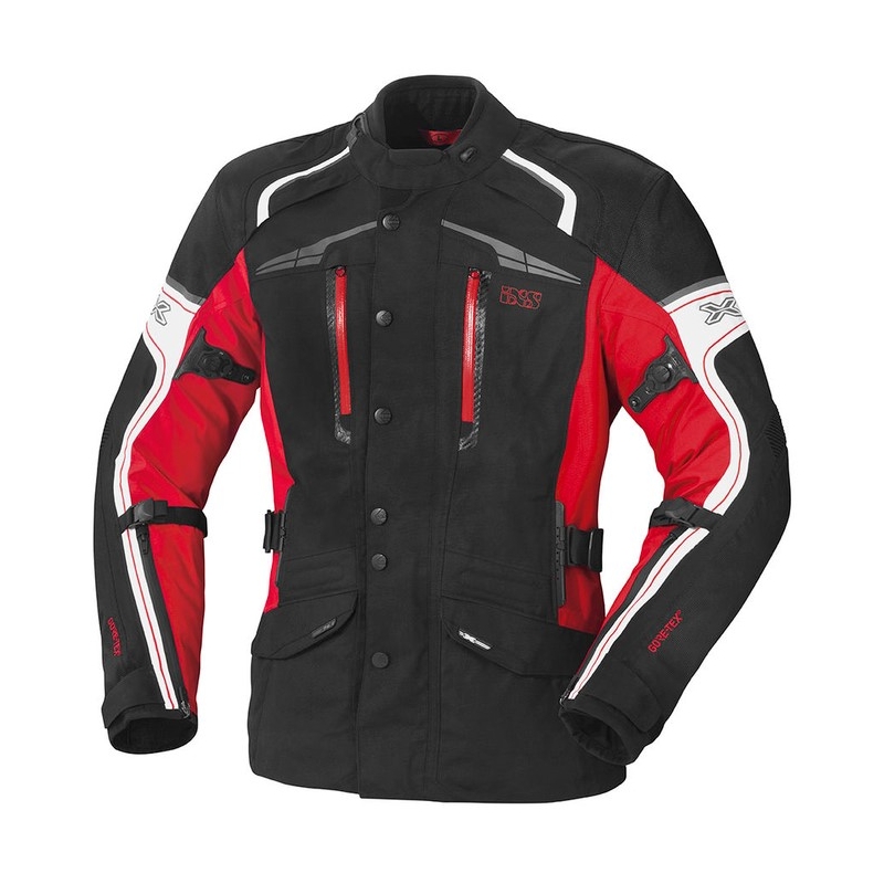 iXS Montgomery Motorradjacke für Frauen in Schwarz, Weiß und Rot