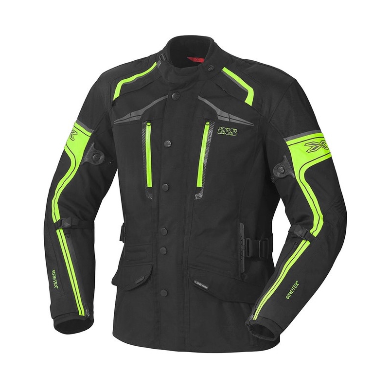 iXS Montgomery Schwarz-Fluo Gelbe Motorradjacke für Frauen