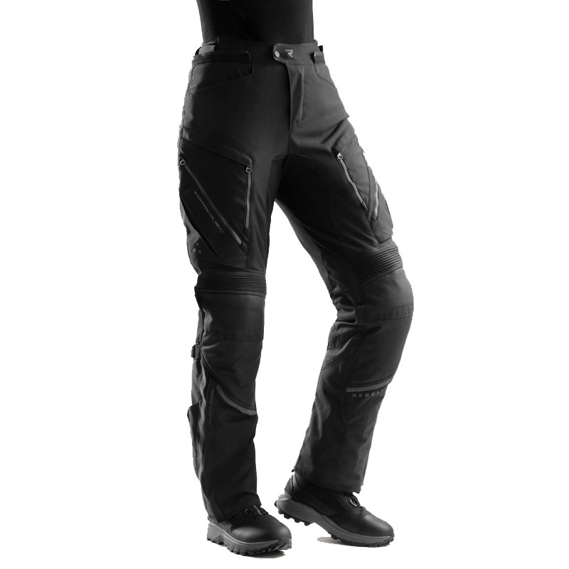 Schwarze, knöchellange Motorradhose für Damen von Rebelhorn, Modell Hardy 3.0