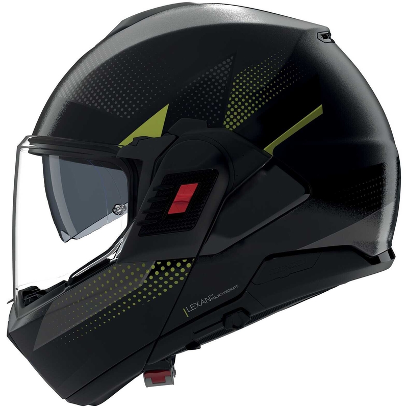 Klappbarer Motorradhelm Nolan N120-1 Ciclone, mattgrau-schwarz-grün
