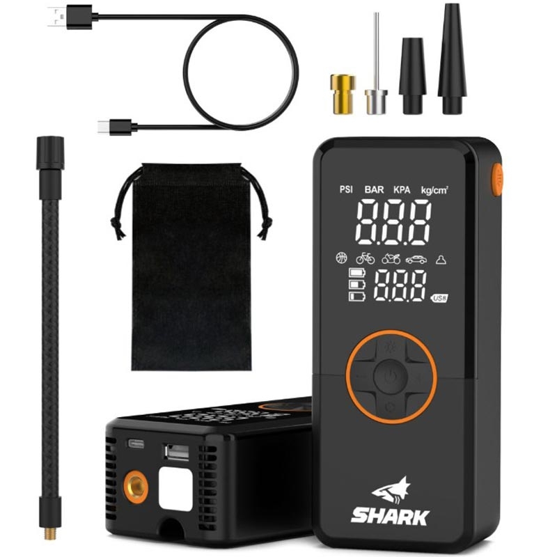Akkukompressor mit Powerbank SHARK BP-150 schwarz