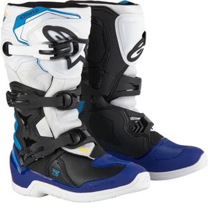 Alpinestars Tech 3S Jugend Weiß-Schwarz-Blau Kinder-Motorradstiefel