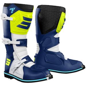 Shot Race 2 Blau-Weiß-Fluo Gelb Motorradstiefel